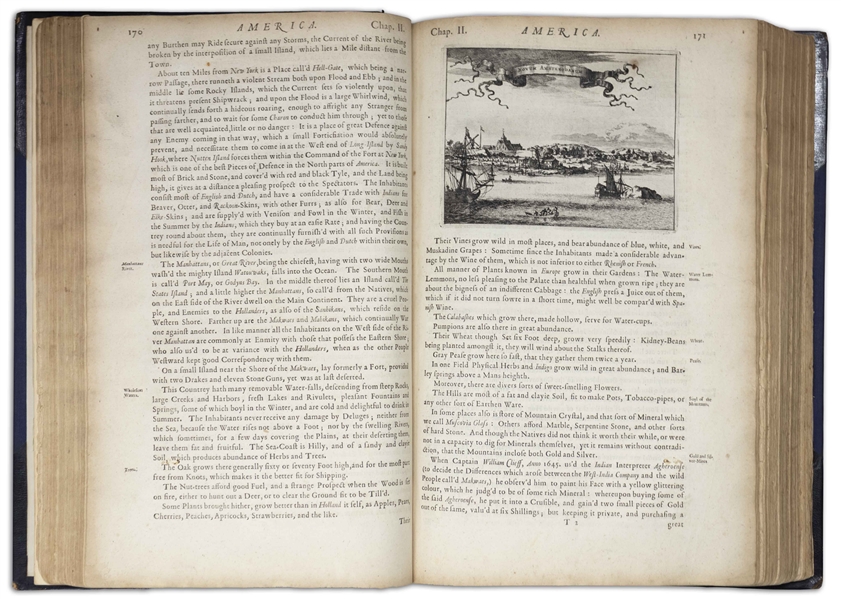 First Edition of ''America, Being the Latest, and Most Accurate Description of the New World'' From 1671 by John Ogilby -- A Superior Copy With Nearly All 58 Plates & Maps Present